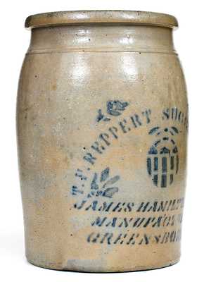 T. F. REPPERT / SUCCESSOR TO / JAMES HAMILTON & CO. / GREENSBORO, PA Jar