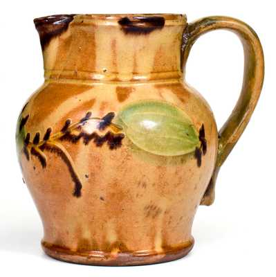 Very Rare Early Hagerstown Redware Pitcher, possibly Peter Bell or John Bell