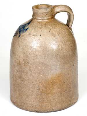 Rare M. FOUNTAIN Stoneware Jug by Martin Fountain, Zanesville, Ohio, circa 1880