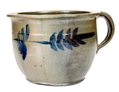 Very Rare Keister Family, Strasburg, VA Stoneware Chamber Pot w/ Cobalt Decoration