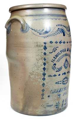 Fine 12 Gal. HAMILTON & JONES / GREENSBORO, PA Stoneware Jar