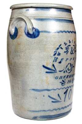 10 Gal. WILLIAMS & REPPERT / GREENSBORO, PA Stoneware Jar