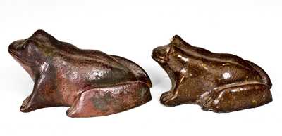 Lot of Two: Sewertile Frogs, one with Impressed Name