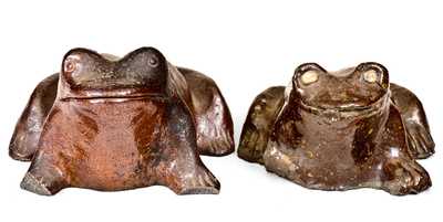 Lot of Two: Sewertile Frogs, one with Impressed Name