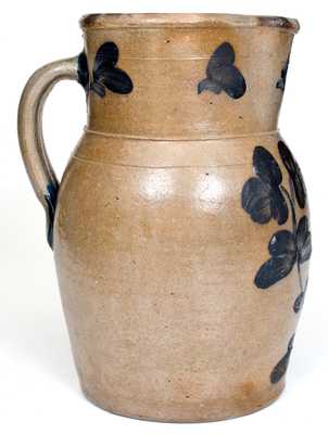 1 Gal. Baltimore Stoneware Pitcher with Floral Decoration, circa 1870
