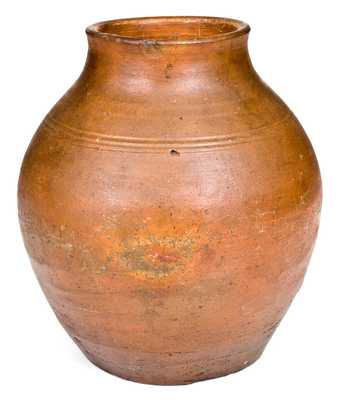 Unusual Stoneware Jar Marked FLETCHER