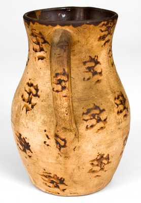 Unusual Tanware Pitcher with Sponged Decoration, Kentucky origin