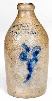 Rare Small-Sized Stoneware Jug with ALBION, NY Advertising