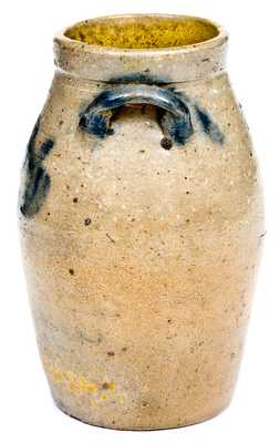Fine Miniature Stoneware Churn, probably Moses Tyler, Albany, NY