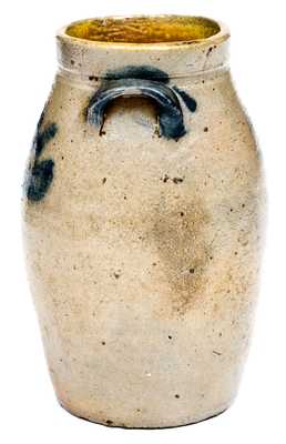 Fine Miniature Stoneware Churn, probably Moses Tyler, Albany, NY