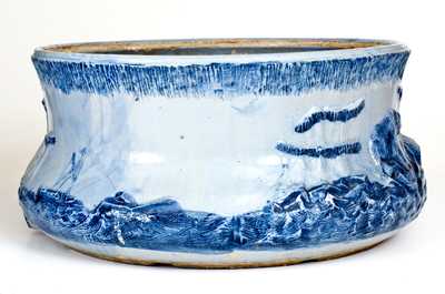Rare Akron, Ohio Large-Sized Stoneware Basin or Foot Bath w/ Polar Bear Scene