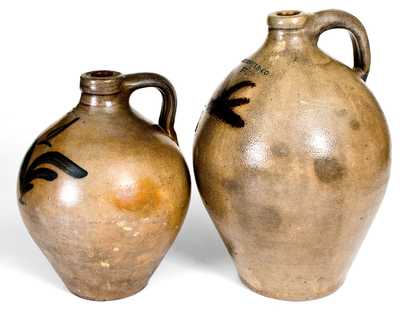 Lot of Two: Rare N. CLARK & CO. / ROCHESTER Jug and I. SEYMOUR / TROY Jug