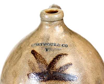 Lot of Two: Rare N. CLARK & CO. / ROCHESTER Jug and I. SEYMOUR / TROY Jug