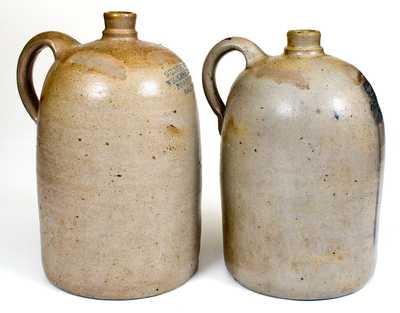 Lot of Two: 1 Gal. Baltimore Stoneware Liquor Jugs, GILBERT BROS and FRED A. WINEKE