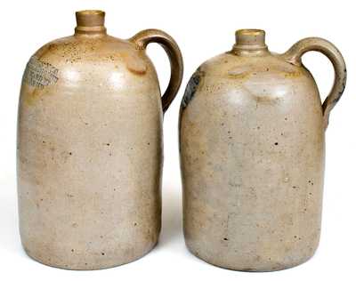 Lot of Two: 1 Gal. Baltimore Stoneware Liquor Jugs, GILBERT BROS and FRED A. WINEKE