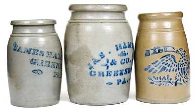 Lot of Three: Western PA Stoneware incl. STAR POTTERY Eagle Canning Jar