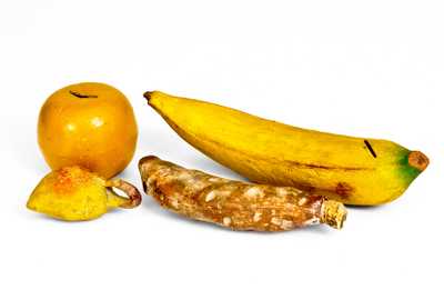 Lot of Four: Ceramic Fruit, 19th century