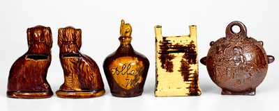 Lot of Five: Unusual English and American Earthenware Banks