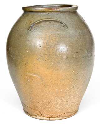 Very Rare WHEELING POTTERY (Wheeling, Virginia / WV) Stoneware Jar, c1830