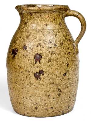 Stoneware Pitcher Stamped JR, Joseph Clifford Demerval Cliff Rushton, Rusk County, TX