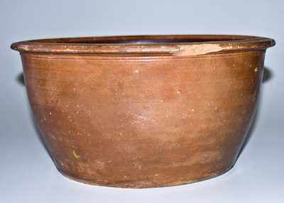 Very Rare J. B. LEATHERS / MT. EAGLE, PA Stoneware Bowl with Floral Decoration