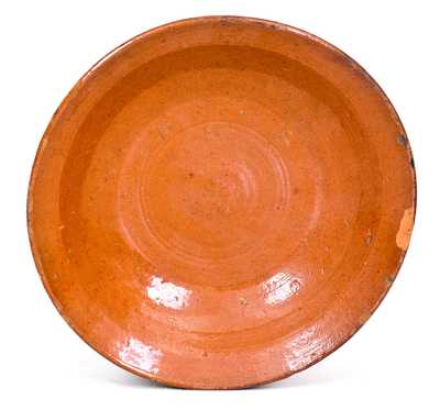 Glazed Redware Dirt Dish, NC origin, 19th century
