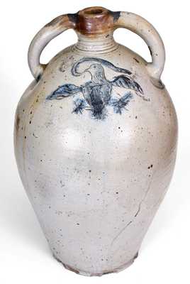 Exceptional D. GOODALE / HARTFORD Monumental Stoneware Jug w/ Incised Federal Eagle