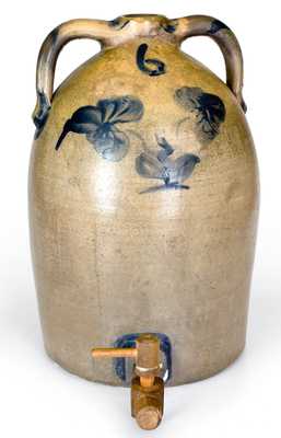 6 Gal. Midwestern Stoneware Water Cooler with Floral Decoration