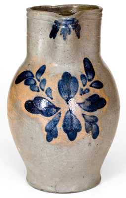 Scarce Stoneware Pitcher att. John and James Miller, Strasburg, VA, circa 1835