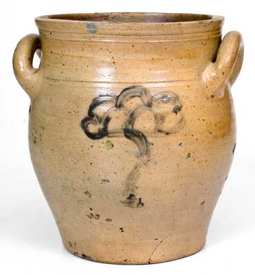 One-Gallon Stoneware Jar with Brushed Decoration, circa 1800