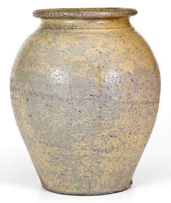 Rare Midwestern Stoneware Jar w/ Inscribed Hymn Lyrics: 