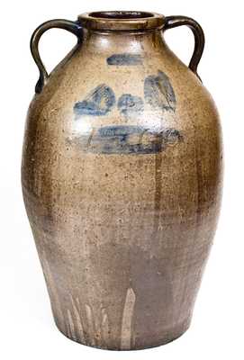 Rare Seven-Gallon Stoneware Presentation Cooler w/ Incised Decoration, 1866, probably OH