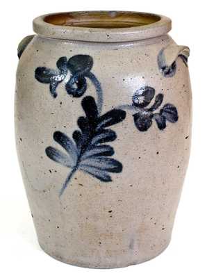 1 1/2 Gal. Stoneware Jar with Floral Decoration, Baltimore, MD, circa 1830