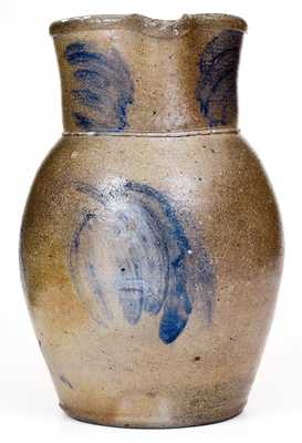 Baltimore Stoneware Pitcher with Leaf Decoration, circa 1880