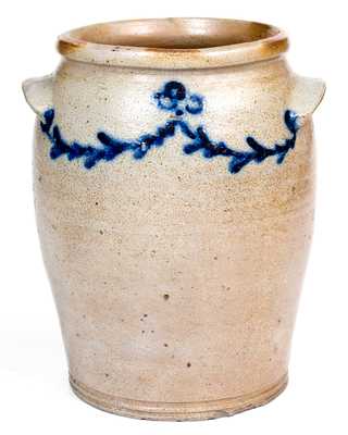 Scarce Stoneware Jar attrib. Morgan & Amoss, Baltimore, MD, circa 1820