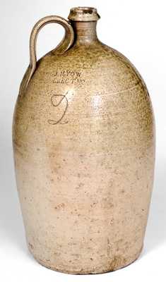 Two-Gallon J. M. YOW / ERECT, NC Stoneware Jug