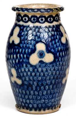 Excellent Northeastern Stoneware Jar w/ Profuse Cobalt Decoration