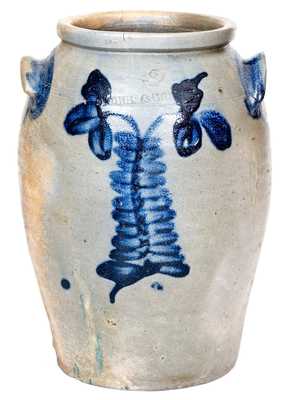 Rare MYERS & BOKEE, Baltimore, MD Stoneware Jar, circa 1835