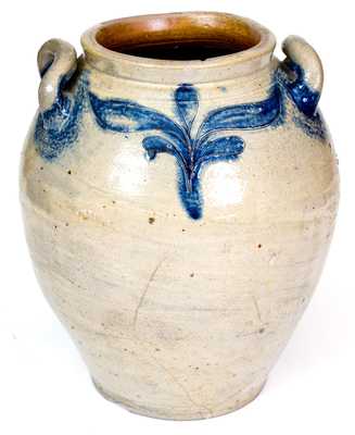 2 Gal. Stoneware Jar w/ Incised Decoration att. Crolius Family, Manhattan, c1800