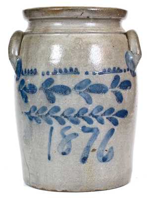 Centennial Beaver, PA Stoneware Jar Dated 1876