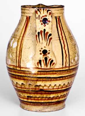 Rare Alamance County, NC Redware Pitcher, late 18th or early 19th century