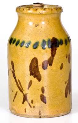 Redware Lidded Jar attrib. William Eby, Conestoga, Ontario, Canada