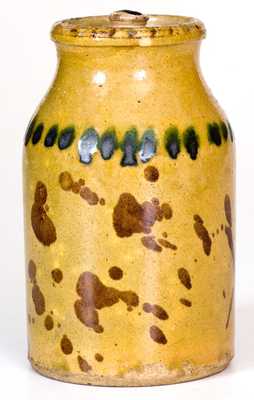 Redware Lidded Jar attrib. William Eby, Conestoga, Ontario, Canada