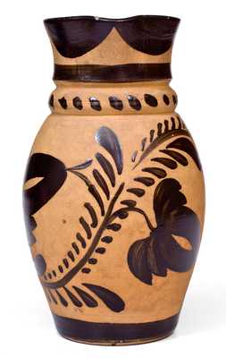 Fine Tanware Pitcher, New Geneva or Greensboro, PA origin, circa 1885