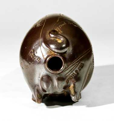 Excellent Anna Pottery Pig Bottle for Manning & Co., St. Louis