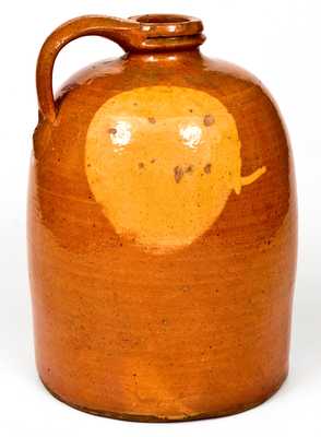 Fine Two-Gallon Galena, Illinois, Redware Jug