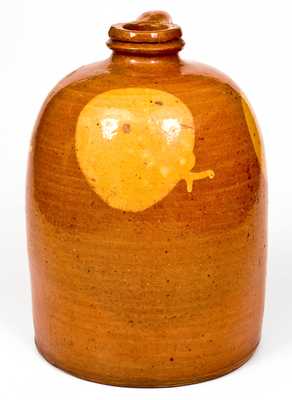 Fine Two-Gallon Galena, Illinois, Redware Jug