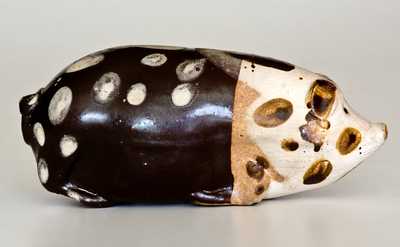 Rare Pig Flask attrib. E.B. Hissong, Cassville (Huntingdon County) PA