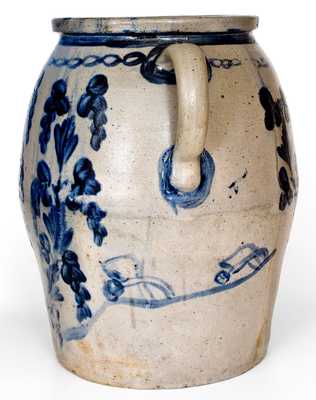 Monumental Baltimore Stoneware Jar w/ Wheelbarrow, Clover and Chainlink Designs