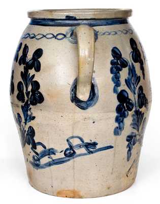 Monumental Baltimore Stoneware Jar w/ Wheelbarrow, Clover and Chainlink Designs